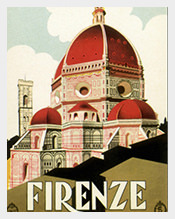 Travel-Florence--Italy-Church--Postcard