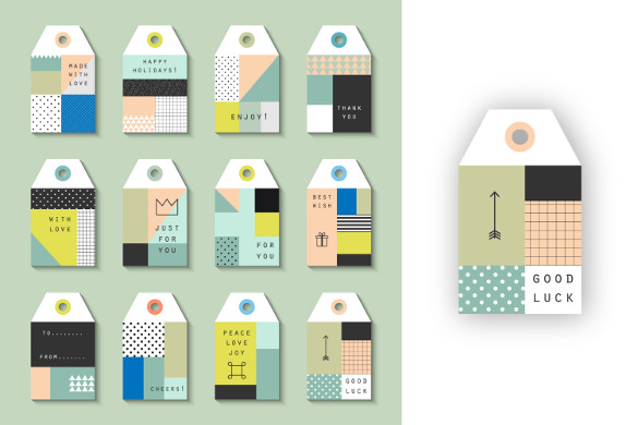 watercolour gift tags template