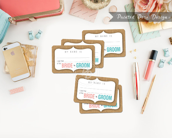 name tags shabby chic burlap printable template