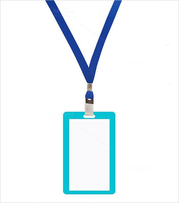 badge with blue name tag template