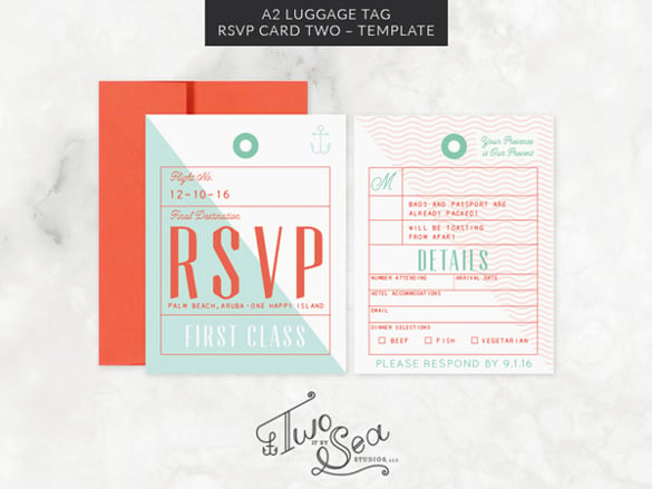 a2 luggage tag rsvp template download