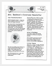 classroom newsletter template Sample