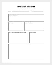 blank teacher newsletter template