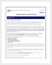 Corporate Gray Newsletter