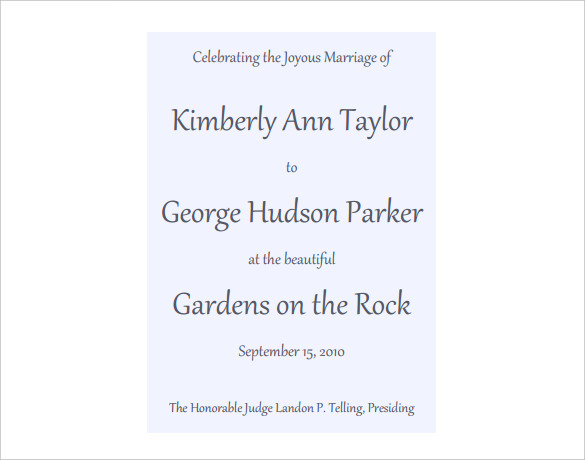 Wedding Program Template 41 Free Word Pdf Psd Documents Download Free Premium Templates Creative Wedding Program Templates
