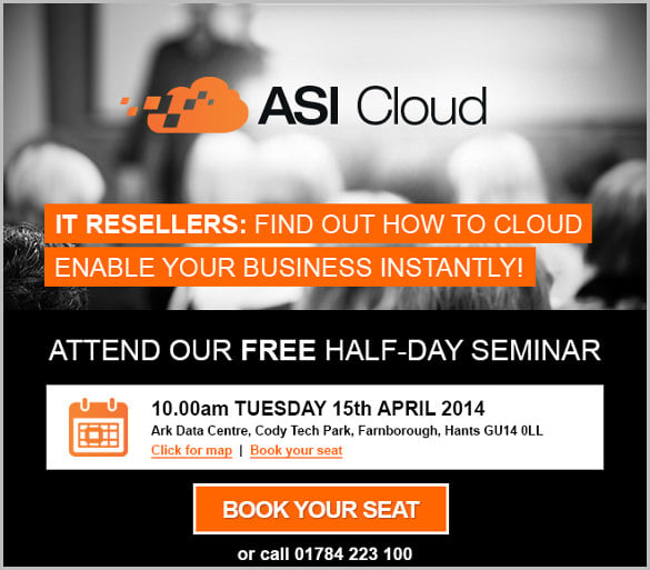 email seminar invitation for asi cloud