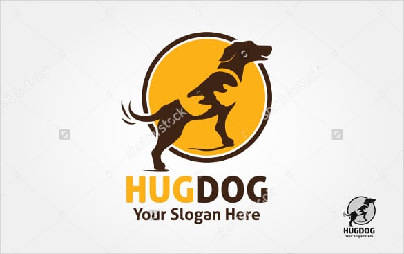 brown dog logo template
