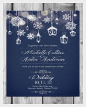 Beautiful Winter Wedding Invitation Set