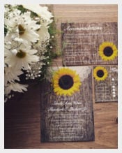 Rustic Sunflower Wedding Invitation