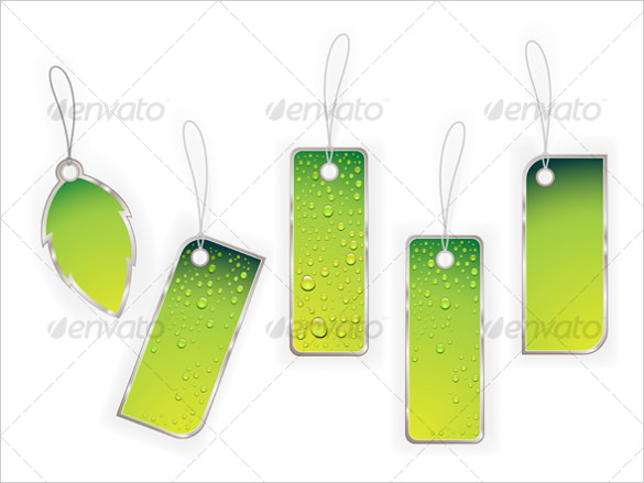 green label favour tag template