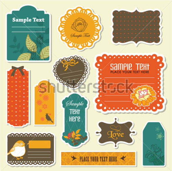 lovely favour tags collection template
