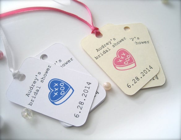 small bridal shower favor tags