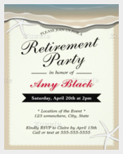 Beach Theme Starfish Retirement Party Invitation
