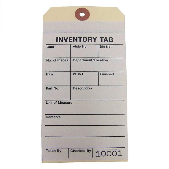 13 Inventory Tag Templates JPG PSD