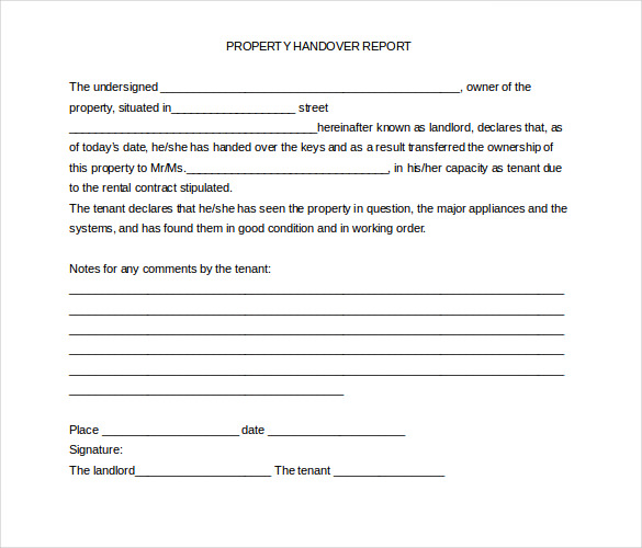 Handover Report Template – 15+ Free Word, PDF Documents 