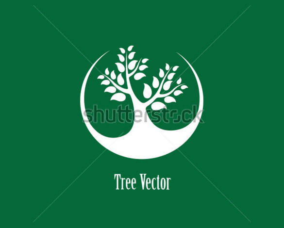 tree logo with green background