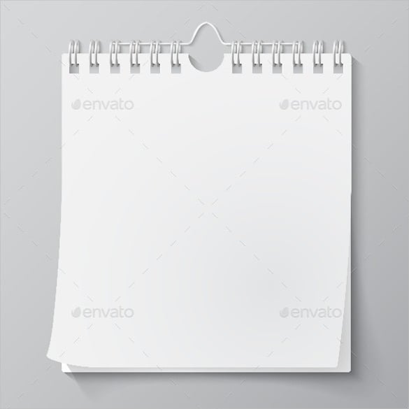 blank wall calendar template