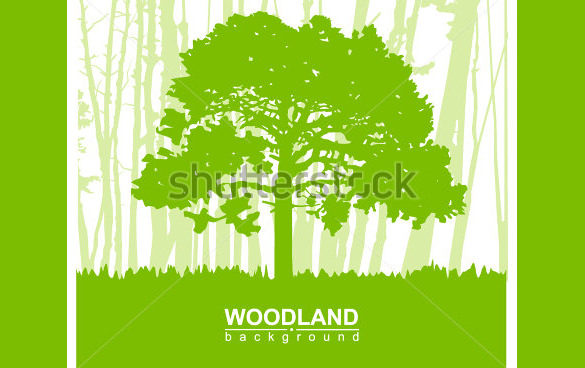 green tree logo template