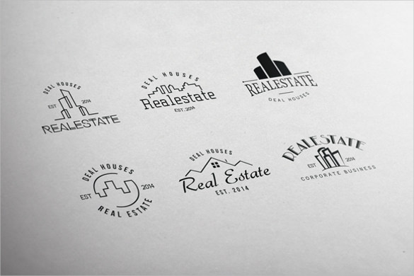 real estate logo retro vintage