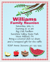Customizable Family Reunion Picnic Paper Invitation Card