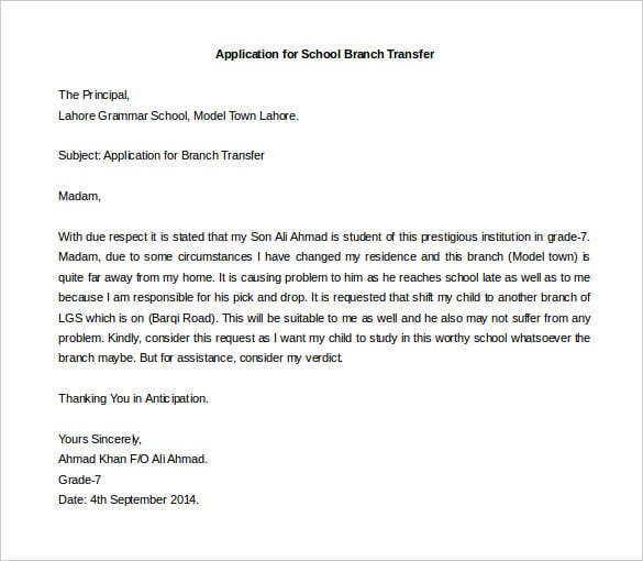 How to write an application letter for the post of a teacher