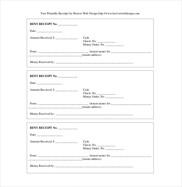 35 rental receipt templates doc pdf excel free