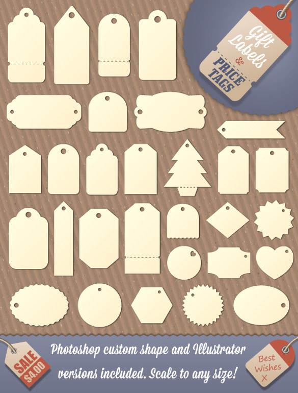 Gift Tag Template - 27+ Free Printable Vector EPS, PSD , AI Illustrator Format Download | Free