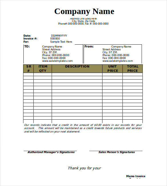 48+ Blank Invoice Templates AI, PSD, Google docs, Apple Pages