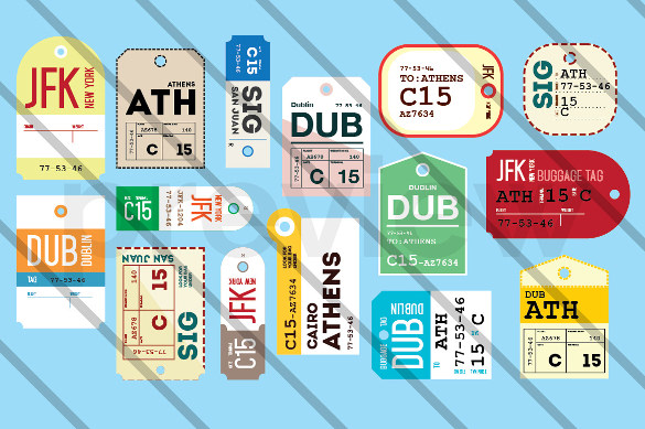 Luggage Tag Template Free PSD Templates Download