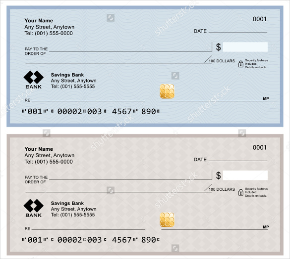 Editable Blank Check Template