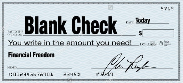 Blank Check Template – 30+ Free Word, PSD, PDF & Vector ...