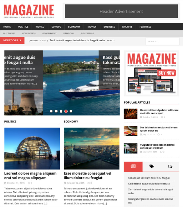 16+ News HTML 5 Themes & Templates