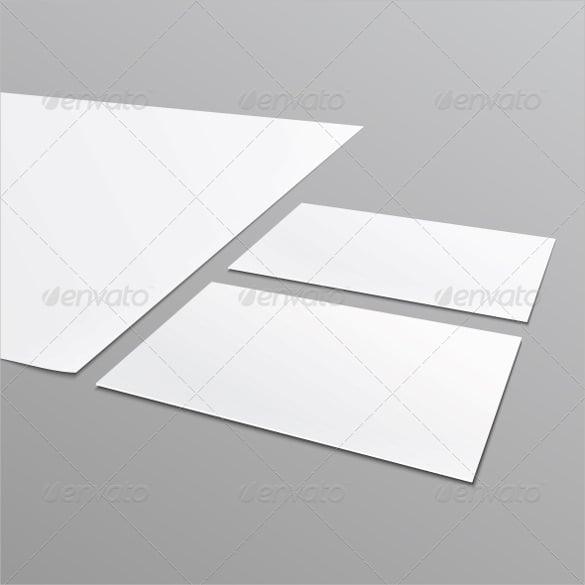 blank stationery layout business card