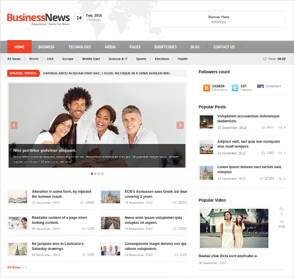 16+ News HTML 5 Themes & Templates