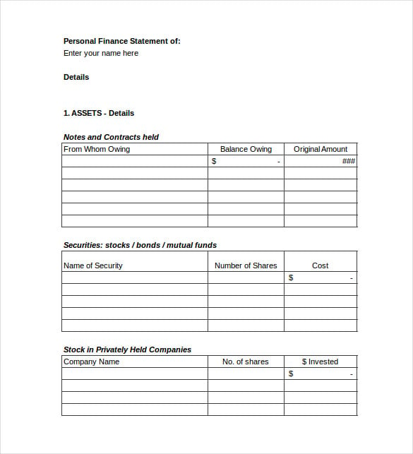 personal financial spreadsheet excel template free download