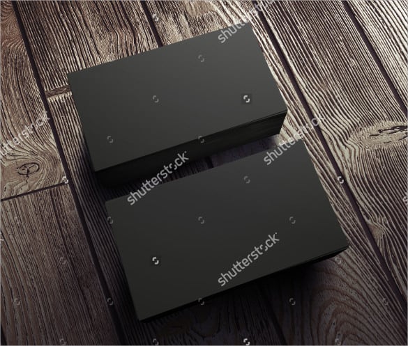 blank business card in black colour