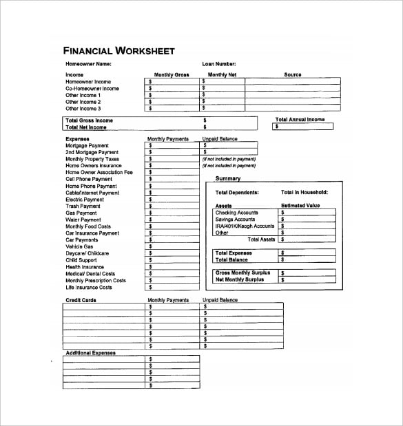 financial accounting spreadsheet pdf template free download