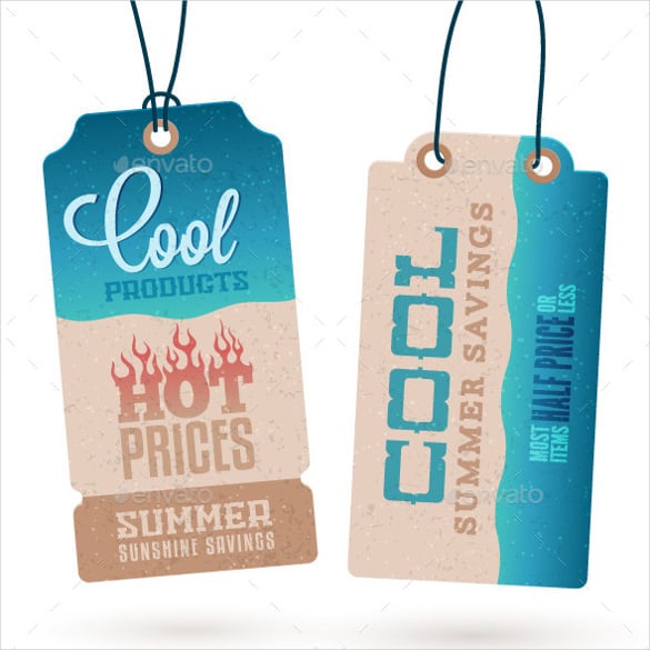 summer sales related hang tag vector eps format