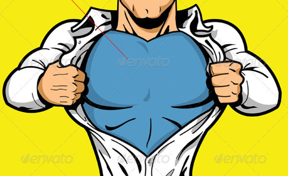 superhero chest for your logo template