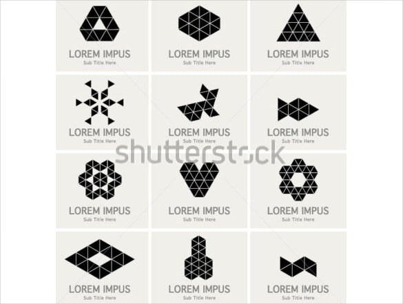 triangles logos and symbols and graphic element