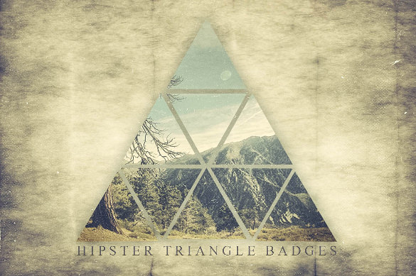hipster triangle logo badges