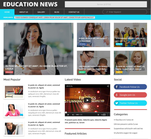 20+ News Bootstrap Themes & Templates