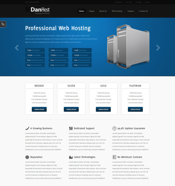 15+ Hosting PHP Themes & Templates