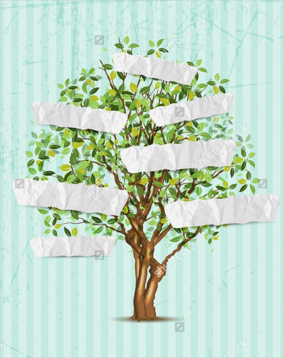 easy editable tree with paper for your text