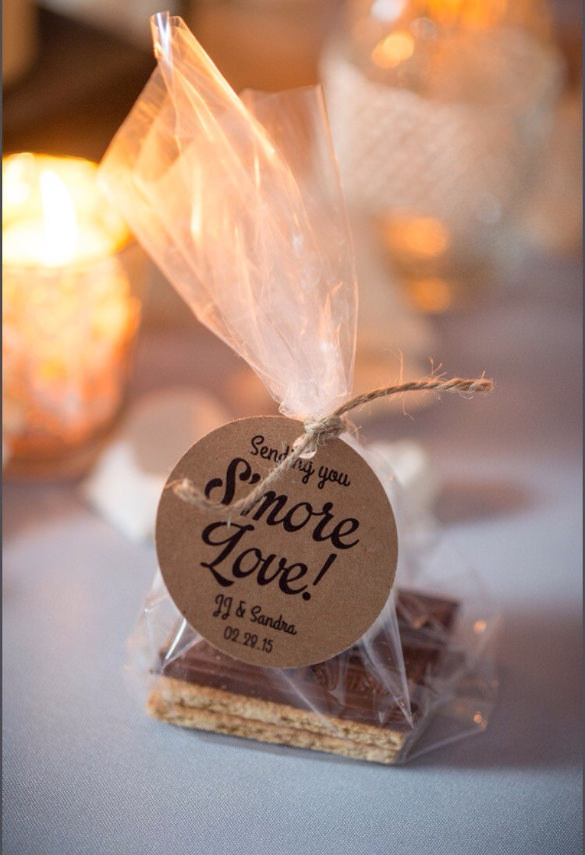 smore wedding favor tag printable template