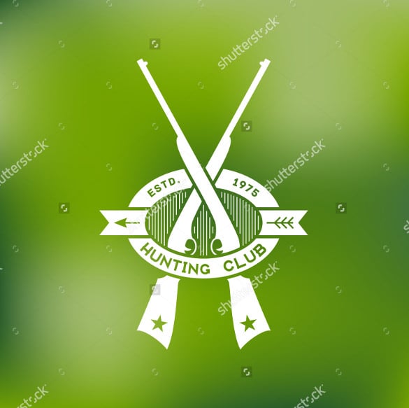 gun logo template for hunting