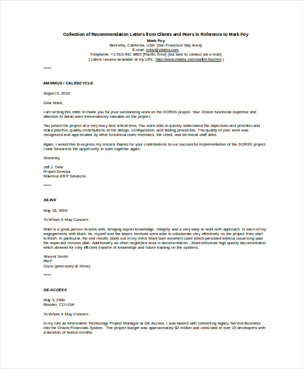 business reference letter for a company