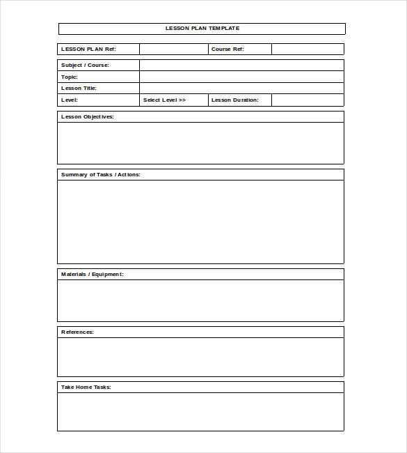 Blank Lesson Plan Template 28 Free PDF Excel Word Google Drive Format Download