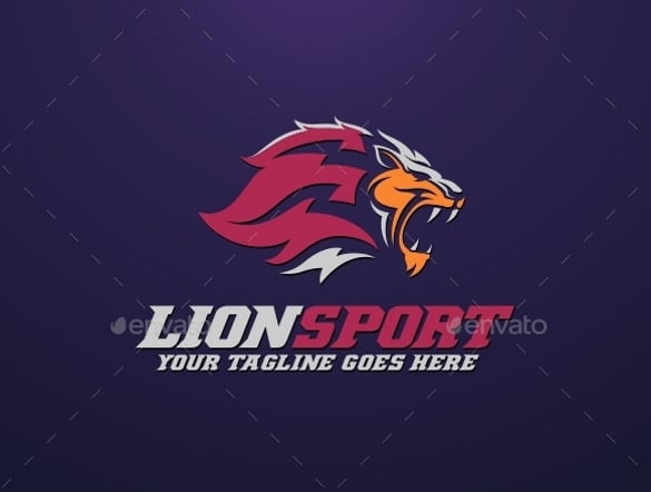 lion sport logo template download