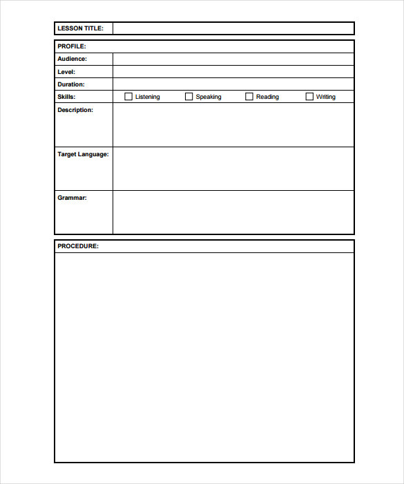 Teacher Plan Book Template Word